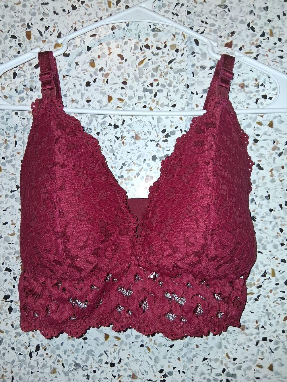 Women's Momanda Nursing Bralette Size 40C Red Padded Wireless